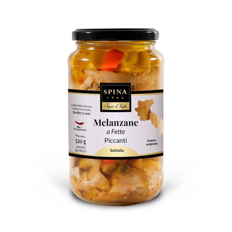 Melanzane a fette piccanti 520 gr