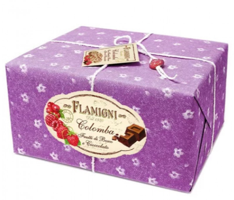 Colomba con Frutti Rossi e Cioccolato Fondente 1kg Flamigni